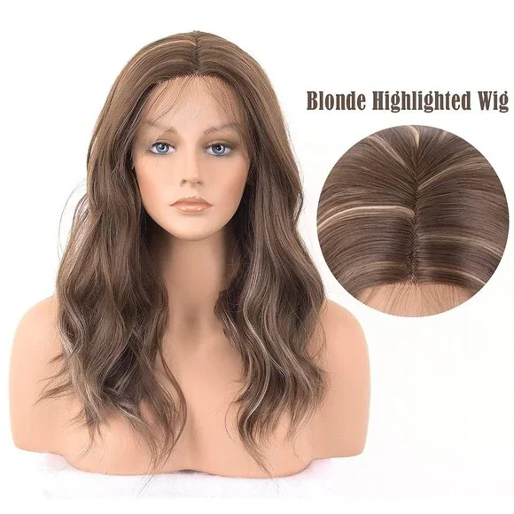 Brown Hair With Highlights Lace Front Wigs